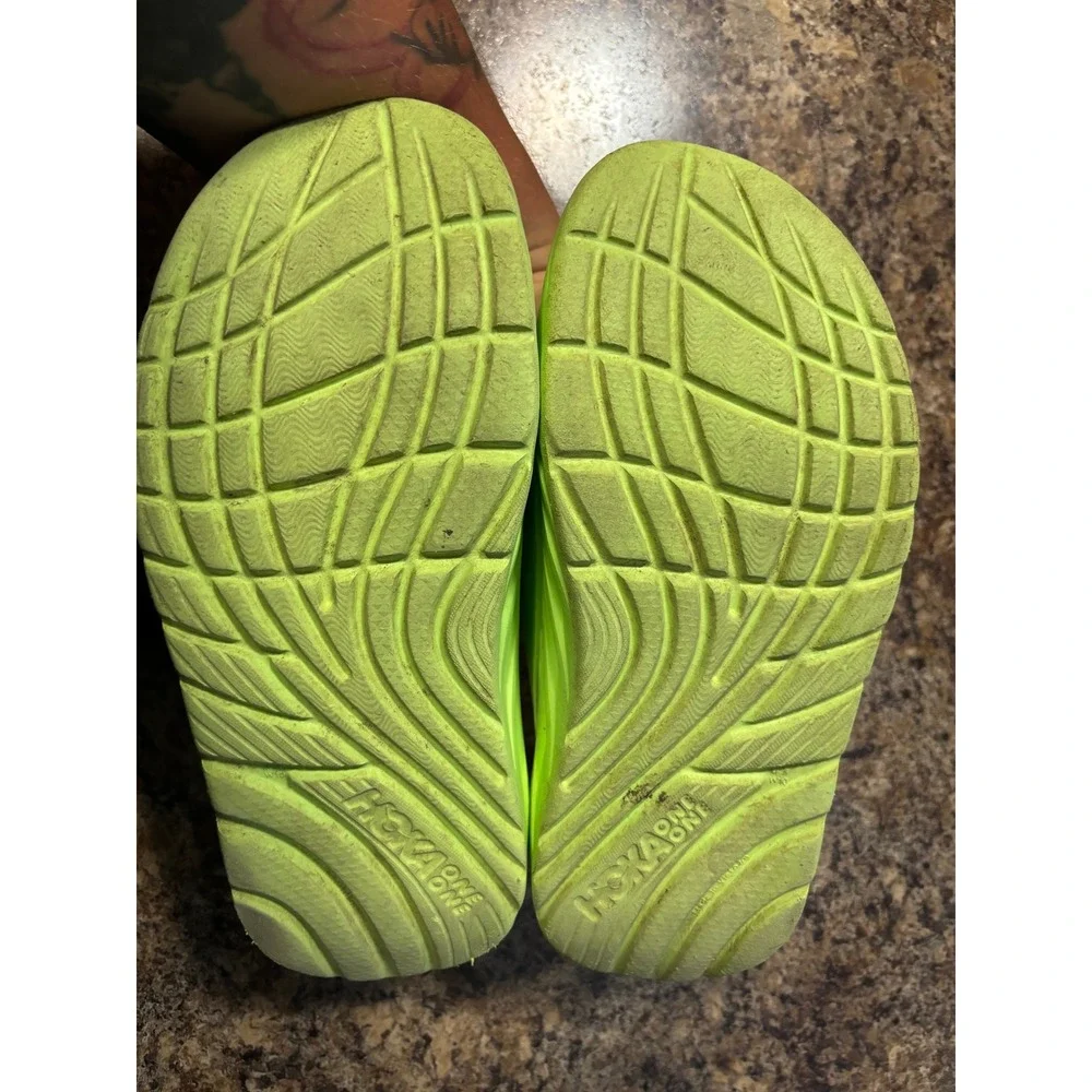 Hoka One One Ora Recovery Slide 2 Lime Green Mens 8 Womens 10 Sandals 1099673
